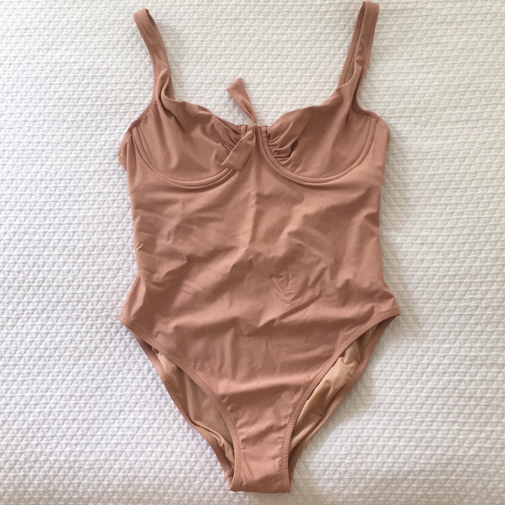 J. Crew Dusty Rose Blush Underwire One Piece